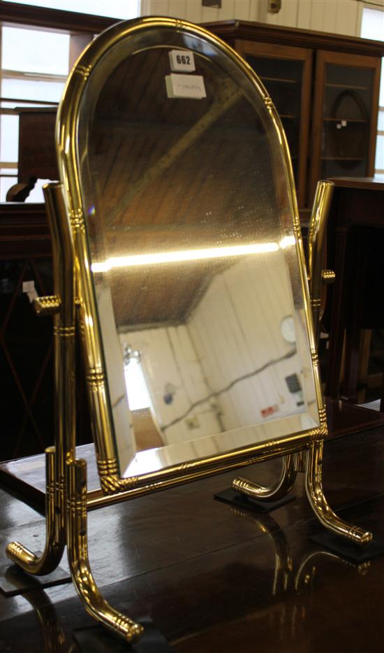 Brass swing mirror